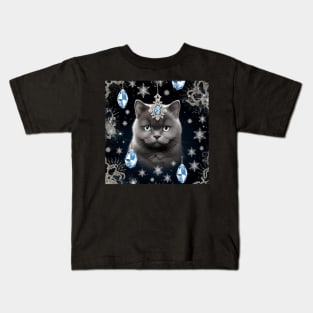 British Blue Pattern Kids T-Shirt